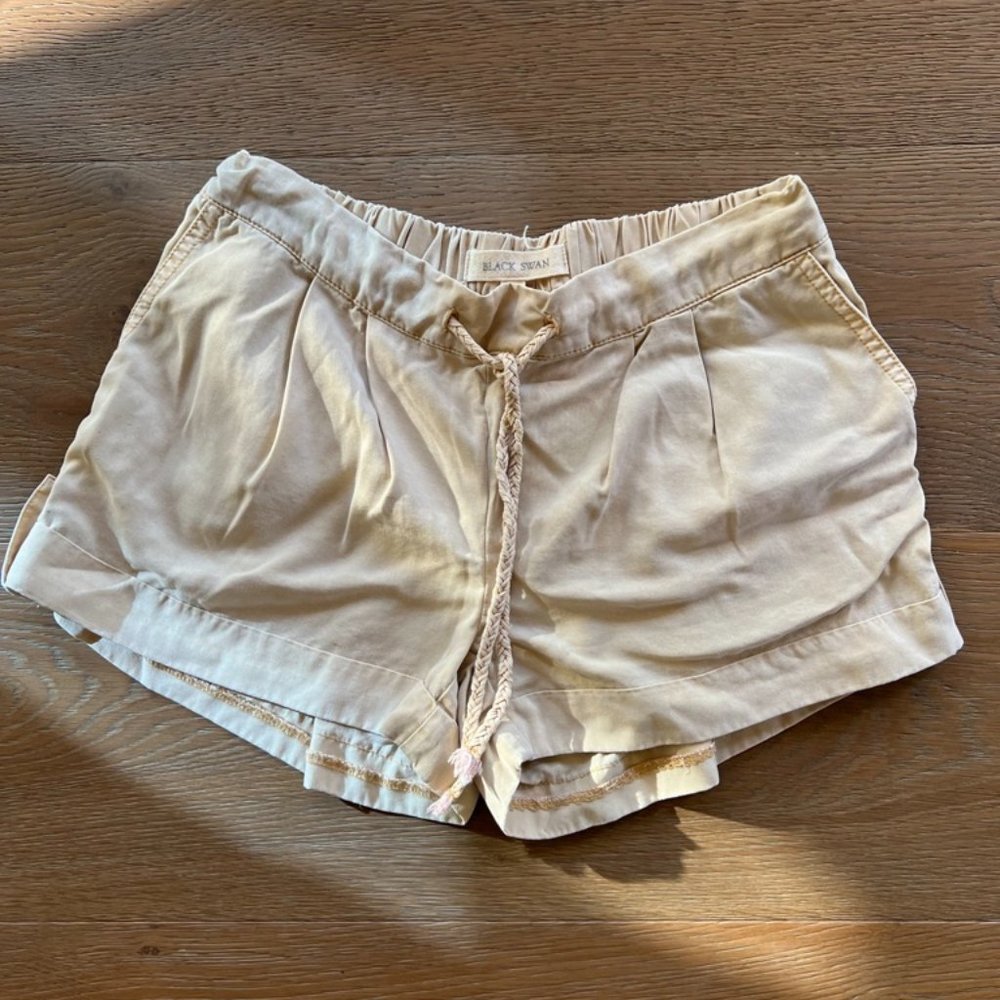 Tan cuffed shorts